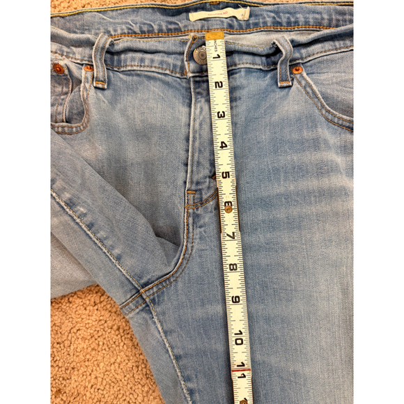 Women's Levi's Blue Distressed Boyfriend Jeans Sz 31 Minimalist 90s Inspired Y2K - Picture 4 of 16